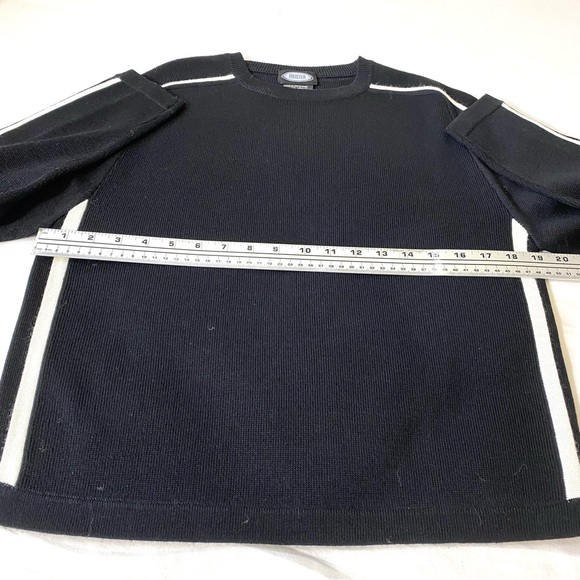 Vintage Meister Sweater Black and White Womens Medium Wool Blend - Picture 2 of 6